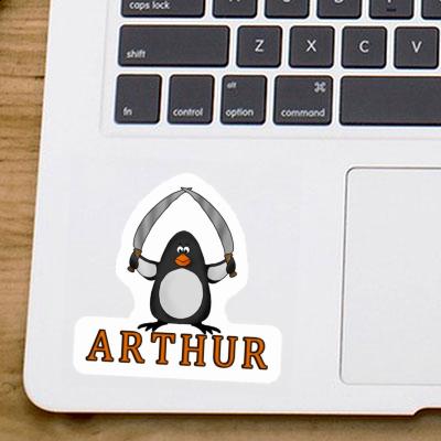 Arthur Autocollant Pingouin de combat Image