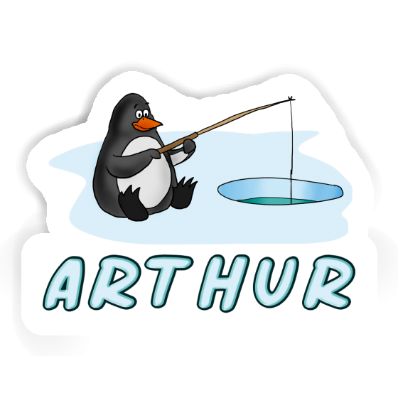 Sticker Arthur Fishing Penguin Image