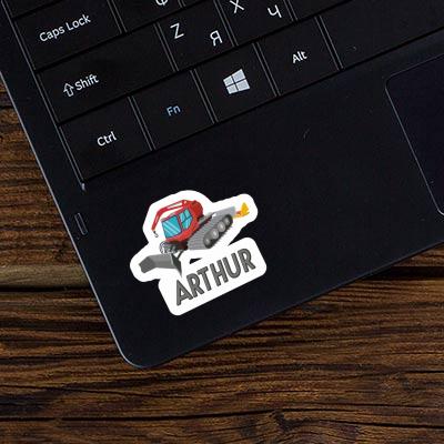 Snow Groomer Sticker Arthur Laptop Image