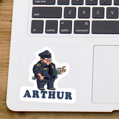 Policier Autocollant Arthur Laptop Image