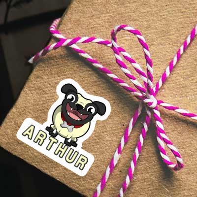 Sticker Pug Arthur Laptop Image