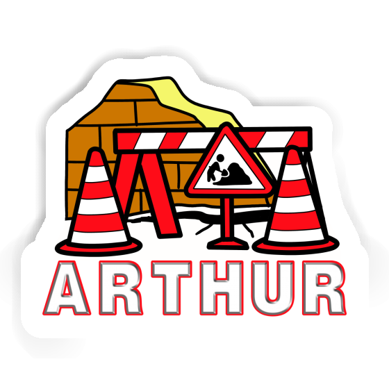 Baustelle Sticker Arthur Notebook Image