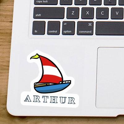 Aufkleber Arthur Segelboot Laptop Image