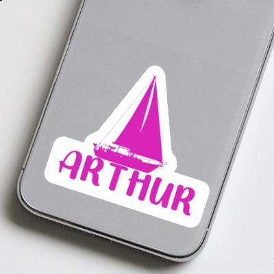 Sailboat Sticker Arthur Laptop Image