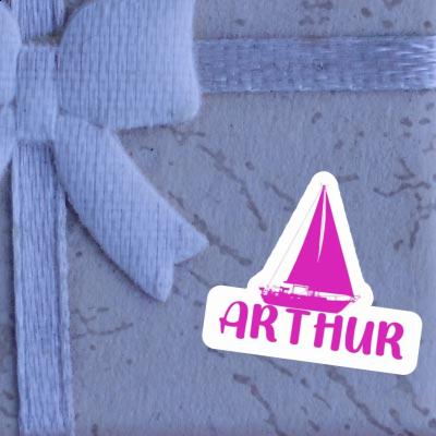 Arthur Sticker Segelboot Laptop Image