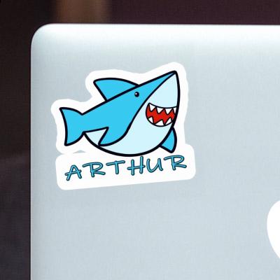 Sticker Shark Arthur Laptop Image