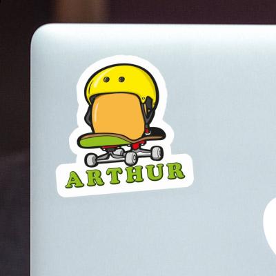 Sticker Arthur Skateboard-Ei Notebook Image