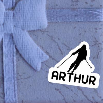 Arthur Sticker Skier Image