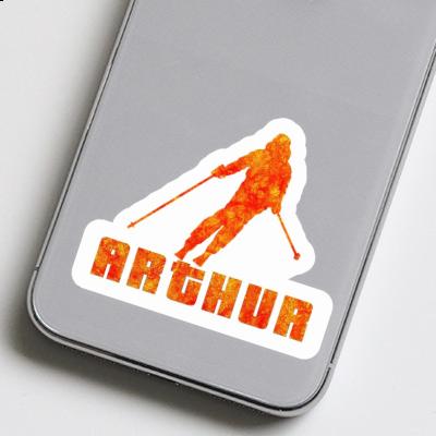 Arthur Sticker Skier Notebook Image