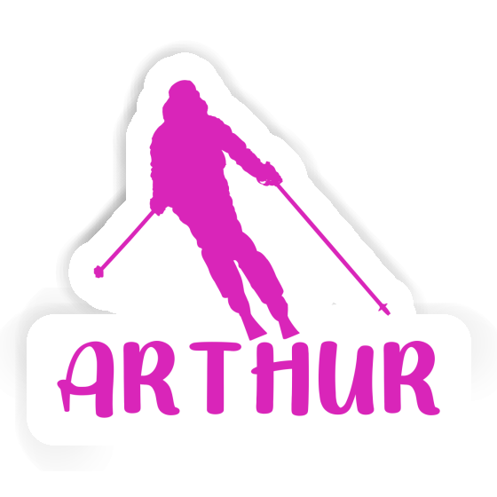 Sticker Skier Arthur Notebook Image