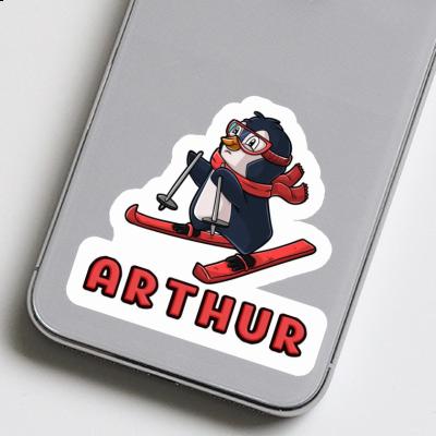 Arthur Sticker Skier Image