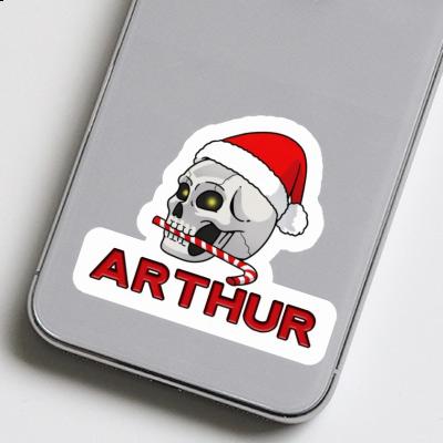 Weihnachtstotenkopf Aufkleber Arthur Gift package Image