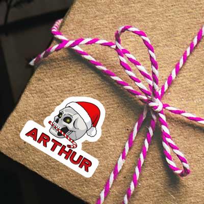 Weihnachtstotenkopf Aufkleber Arthur Gift package Image