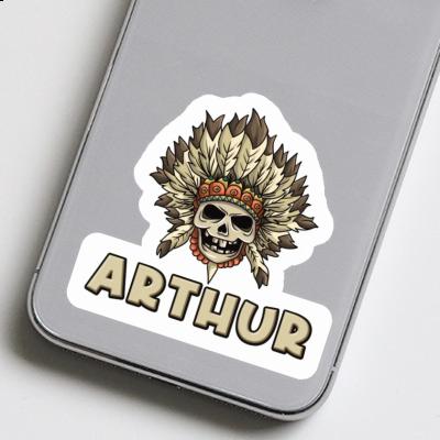 Sticker Arthur Skull Laptop Image