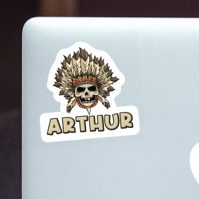 Sticker Arthur Skull Notebook Image