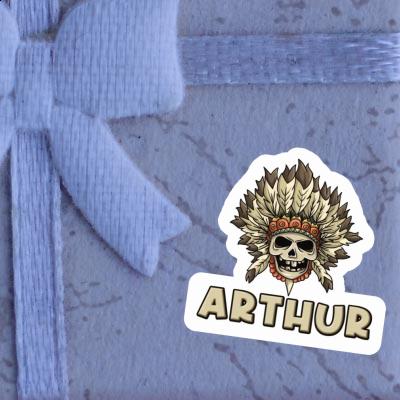 Sticker Arthur Skull Laptop Image