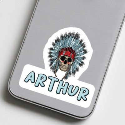 Arthur Sticker Indian Skull Image