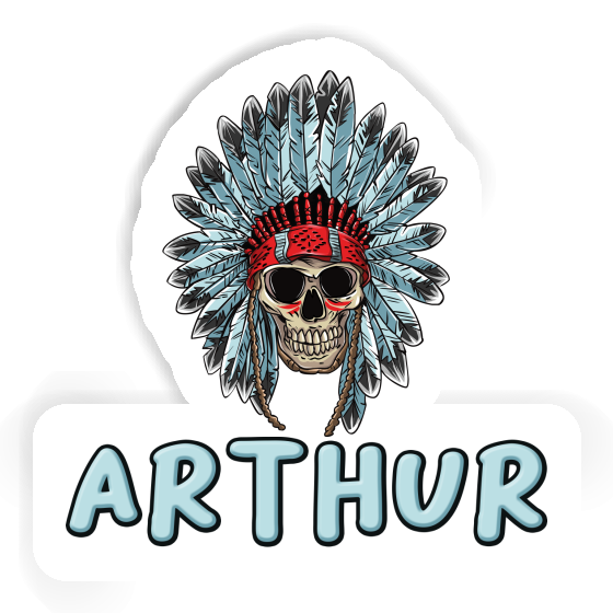 Arthur Sticker Indian Skull Laptop Image