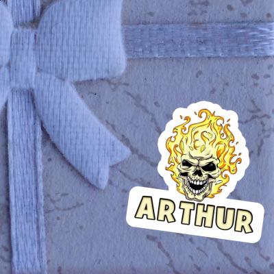 Arthur Sticker Skull Laptop Image