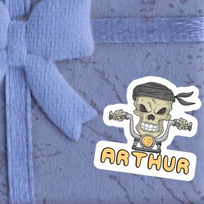 Sticker Motorbike Rider Arthur Notebook Image