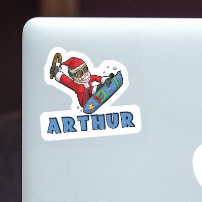 Autocollant Snowboardeur Arthur Notebook Image