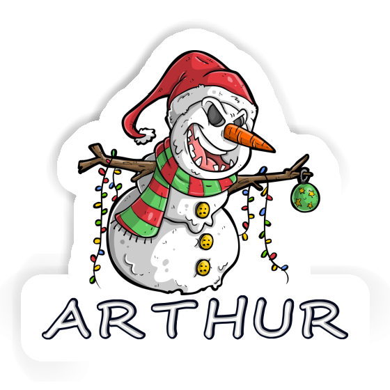 Sticker Arthur Snowman Gift package Image