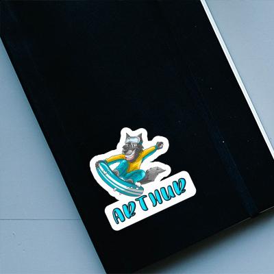 Sticker Arthur Snowboarder Notebook Image