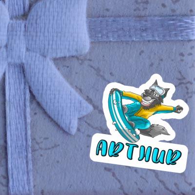 Sticker Arthur Snowboarder Gift package Image