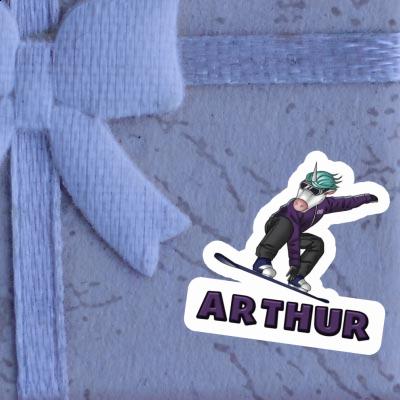 Autocollant Snowboardeuse Arthur Image