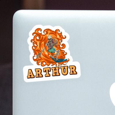 Sticker Surfer Arthur Notebook Image