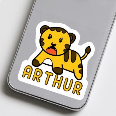 Baby Tiger Sticker Arthur Laptop Image