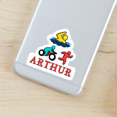 Triathlete Sticker Arthur Notebook Image