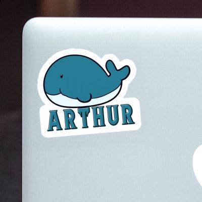 Sticker Arthur Whale Fish Notebook Image