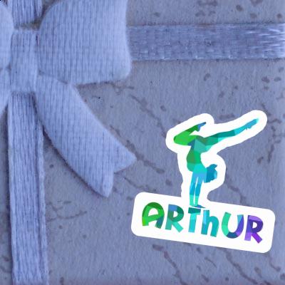 Arthur Sticker Yoga Woman Image