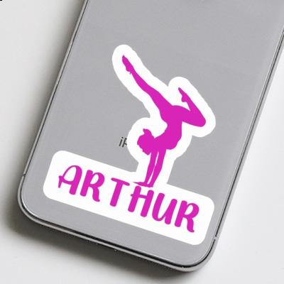 Sticker Yoga Woman Arthur Laptop Image