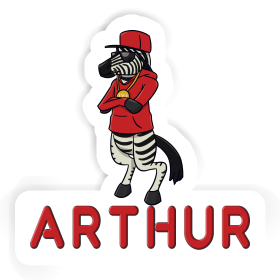 Sticker Zebra Arthur Image