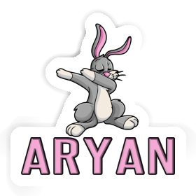 Dabbing Hare Sticker Aryan Image