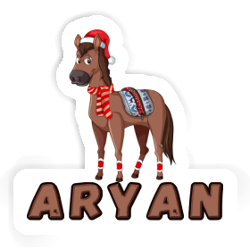 Aryan Sticker Christmas Horse Image