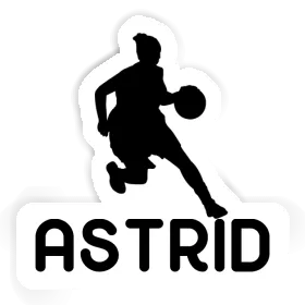 Astrid Sticker Basketballspielerin Image