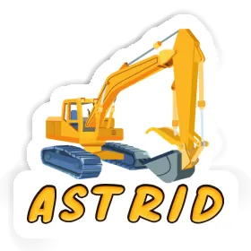 Sticker Excavator Astrid Image