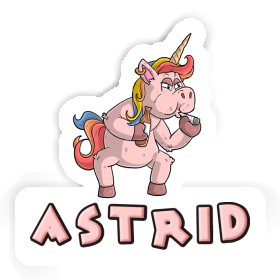 Astrid Sticker Smoking Unicorn Image