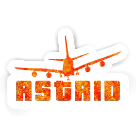 Sticker Astrid Airplane Image