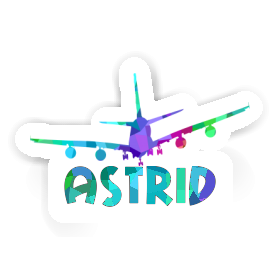 Sticker Astrid Airplane Image