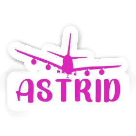 Sticker Astrid Airplane Image