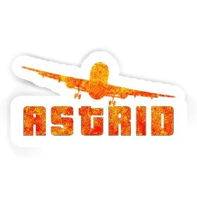 Astrid Sticker Flugzeug Image