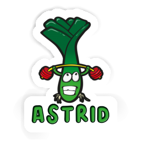 Haltérophile Autocollant Astrid Image