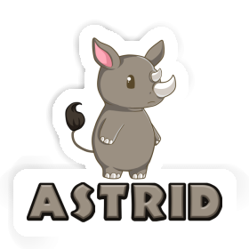 Rhinoceros Sticker Astrid Image