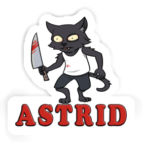 Sticker Psycho Cat Astrid Image