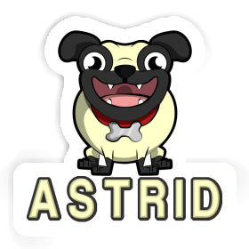 Astrid Sticker Pug Image