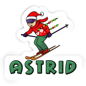 Astrid Aufkleber Weihnachtsskifahrer Image